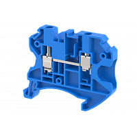 Клемма проходная винтовая 4 мм2, на 2 подключения, синяя TQ4-BLUE | код 1203010001 | Elmex