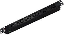 Блок розеток Rem-10 без шнура с инд., 10 IEC 60320 C13, вход IEC 60320 C14, 10 A, алюм., 19 | код R-10-10C13-I-440-Z | REM