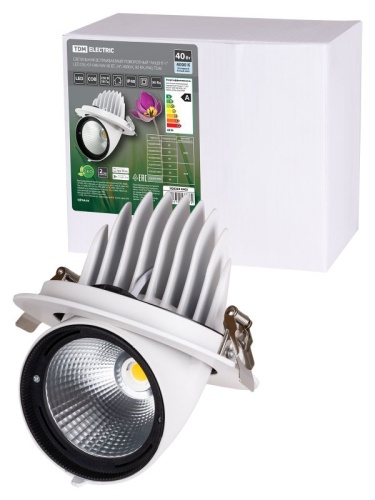 Светильник встраиваемый поворотный Акцент-1 LED DSL-01-040-NW 40 Вт, 24°, 4000 К, 90 Ra, IP40, TDM | код SQ0369-0405 | TDM
