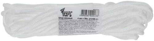 Шнур вязаный полипропиленовый без сердечника 4 мм х 20 м, р/н= 49 кгс | код 68344 | FIT фото 3 Шнур вязаный полипропиленовый без сердечника 4 мм х 20 м, р/н= 49 кгс | код 68344 | FIT фото 3