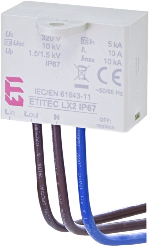 Ограничитель перенапряжения ETITEC LX2 IP67 | код 002442984 | ETI