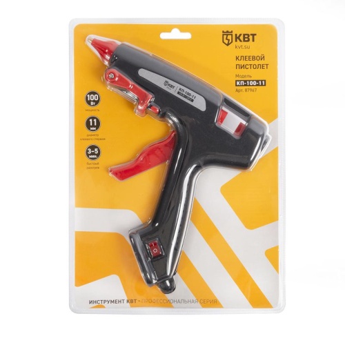 Пистолет клеевой 100 Вт с диаметром стержня 11 мм КП-100-11 серия ПРОФИ | код 87967 | КВТ фото 5