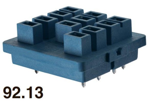 Розетка для монтажа на плате для реле 62.31 62.32 62.33 в комплекте металлич. клипса 092.54 FINDER 9213SMA Розетка для монтажа на плате для реле 62.31 62.32 62.33 в комплекте металлич. клипса 092.54 FINDER 9213SMA