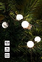 Гирлянда "Шарики" 10м OLDBL070-WW-E 70 тепл. бел. светодиодов соединяемая до 3шт уличная SHLights 4690601049674
