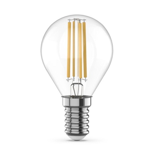 Лампа светодиодная филаментная Basic Filament 4Вт Шар 3000К E14 480лм GAUSS 50512142 фото 2 Лампа светодиодная филаментная Basic Filament 4Вт Шар 3000К E14 480лм GAUSS 50512142 фото 2