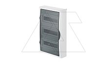 Щит навесной ECO BOX 3x12M, N/PE 4x 6x16+3x10mm2, дымчатая пласт. дверь, белый RAL9003, 560x354x107mm, IP40 | код 2506-01 | Elektro-plast Nasielsk