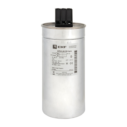 Конденсатор косинусный КПС-0,4-30-3 PRO | код kps-0,4-30-3-pro | EKF Конденсатор косинусный КПС-0,4-30-3 PRO | код kps-0,4-30-3-pro | EKF