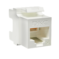 Модуль Keystone RJ45 CAT5E неэкр180 градусов белый | код RNK5EU180WH | DKC