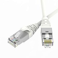 Патч-корд экранированный Ultra SLIM CAT6A S/FTP 4х2, 30 AWG, LSZH, белый, 0,2м | код RN6ASF4502WH-30 | DKC
