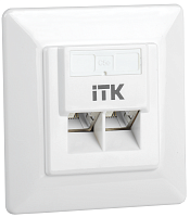 Розетка компьютерная 2-м СП RJ45 кат.5E FTP | код CS2-1C5EF-2-1 | ITK