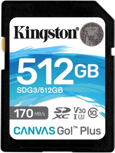 Флеш карта SDXC 512GB Kingston SDG3/512GB Canvas Go! Plus w/o adapter | код 1401301 | Kingston