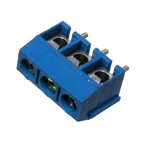 Клеммная колодка винтовая RUICHI XY301V-A-3P на 3 клеммы M2.5, шаг 5 мм, 17.5 А, 24-14 AWG | код 64443 | Ruichi