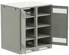 ITK LINEA B Шкаф (пустой) 1350х1200мм дверь двуст. мет. сер. | код LB35-13H29-2M | ITK by IEK