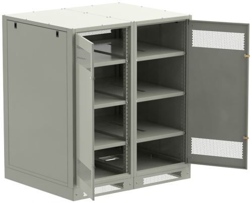 ITK LINEA B Шкаф (пустой) 1350х1200мм дверь двуст. мет. сер. | код LB35-13H29-2M | ITK by IEK