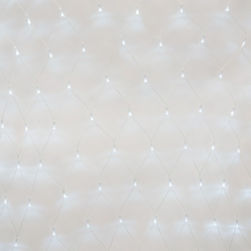 Сетка LED со статическим свечением ULD-N1515-96/STK WHITE IP44 1.5х1.5м соедин. 96 диодов бел. свет провод прозр. Uniel UL-00007220