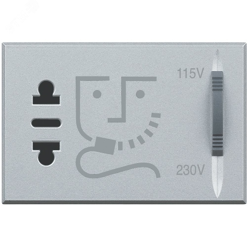 Axolute Розетка для бритв с изолированным трансформатором алюминий | код HC4177 | Legrand
