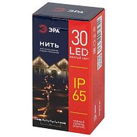 Гирлянда 30LED Нить 3 м,желтый свет, черн. каучук, 220В, IP65 ERAPS-NZ1 | код Б0060543 | ЭРА