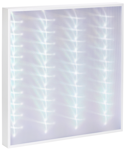 LIGHTING PRO Светильник светодиодный ДВО 2001 45Вт 6500К IP40 588х588мм Грильято микропризма | код LTP-DVO2-2001-45-65-K01 | IEK фото 2