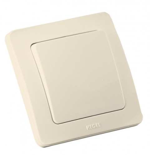 Переключатель одноклавишный скрытый слоновая кость 10А | код ВС10-361-01 | HEGEL