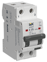 ARMAT АВДТ B10N 2P C25 300мА тип A IEK | код AR-B10N-2-C025A300 | IEK