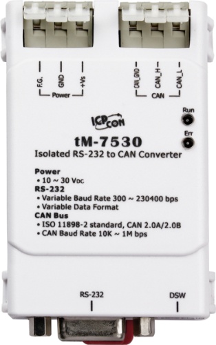 tM-7530 CR Intelligent tiny RS-232/CAN converter (RoHS) | код 00-06101747 | ICP DAS