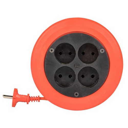 Удлинитель-рулетка 4*10 м без заземления ПВС 2*0,75 10А/2,3кВт PROxima | код UBR-6-257-4-10 | EKF фото 3