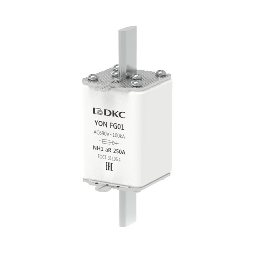 Предохранитель YON ножевого типа FG1 250А 690V характеристика aR | код 1FG01-0250-690V-AR | DKC