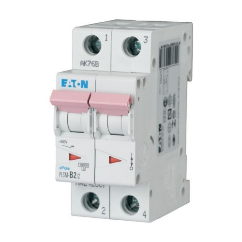 Авт. выключатель PLSM-B2/2, 2P, 2A, хар-ка B, 10kA, 2M | код 242367 | EATON