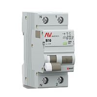 Дифференциальный автомат DVA-10 1P+N 10А (B) 300мА (A) 10кА EKF AVERES | код rcbo10-1pn-10B-300-a-av | EKF