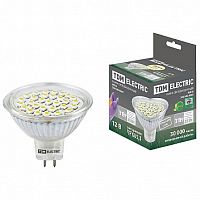 Лампа светодиодная MR16-3 Вт-12 В -3000 К–GU 5,3 SMD | код. SQ0340-0005 | TDM
