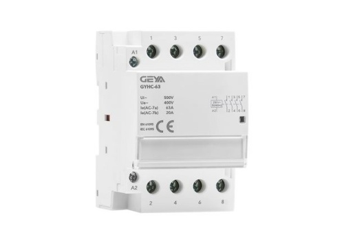 Контактор модульный GYHC-4P, 63A, 4NO, 230VAC, 4M | код GYHC6340230 | GEYA