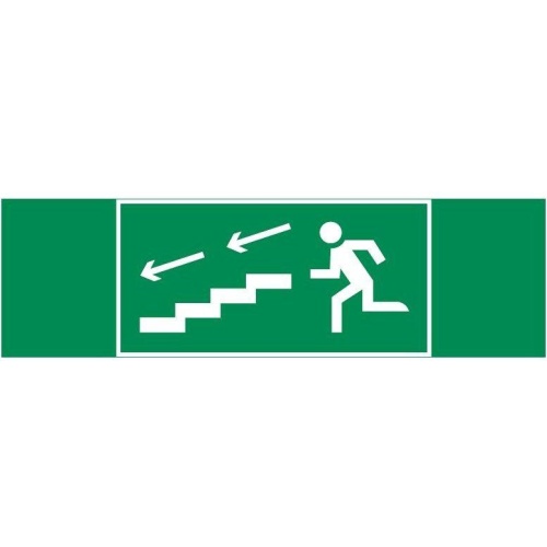 Знак "ПО ЛЕСТНИЦЕ ВНИЗ ВЛЕВО" 310х90мм для аварийно-эвакуационного светильника Basic IP65 VARTON V5-EM02-60.002.038