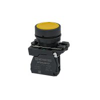 Кнопка плоская желтая, 1NO, IP65, пластик MTB5-AA51 | код 137228 | MEYERTEC