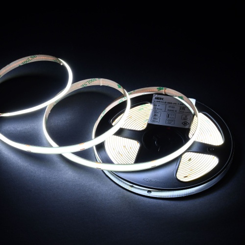 Лента LED 5м COB-480LED 11Вт/м IP20 8мм 24В 6500К IEK | код LSR11-2-480-20-1-05 | IEK фото 4
